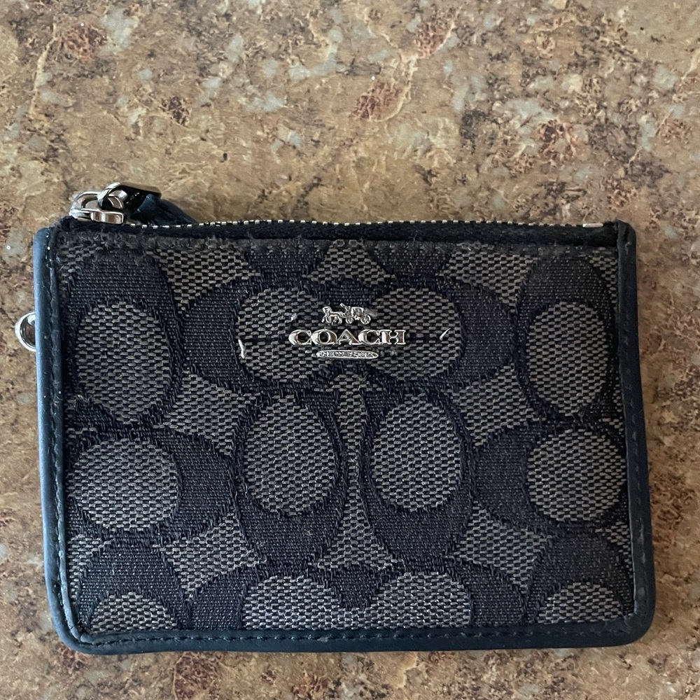 Coach Monogram Black and Gray Wallet